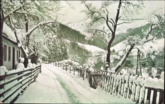 Postcard Lilienfeld in Lower Austria, Traisental, Winter, Vienna Prealps