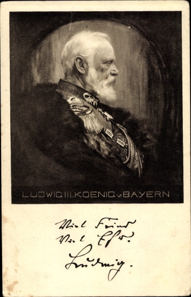 Postcard Ludwig III, King of Bavaria, portrait