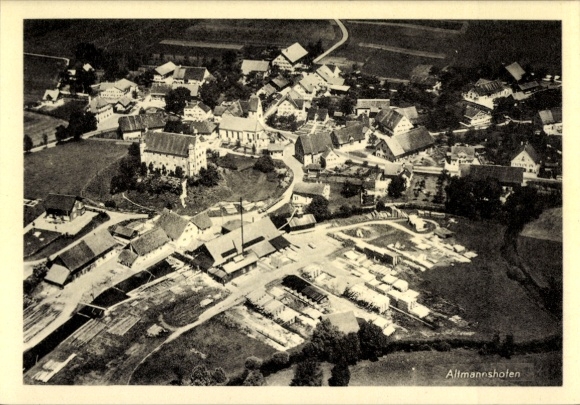 Postcard Altmannshofen Aichstetten in Allgäu Württemberg, aerial photograph