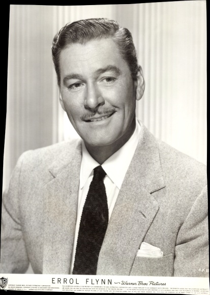 Postcard actor Errol Flynn, portrait
