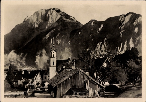 Artist Postcard Kürmaier, Anton, Kiefersfelden in Upper Bavaria, At the Messner Wirt, HDK 398