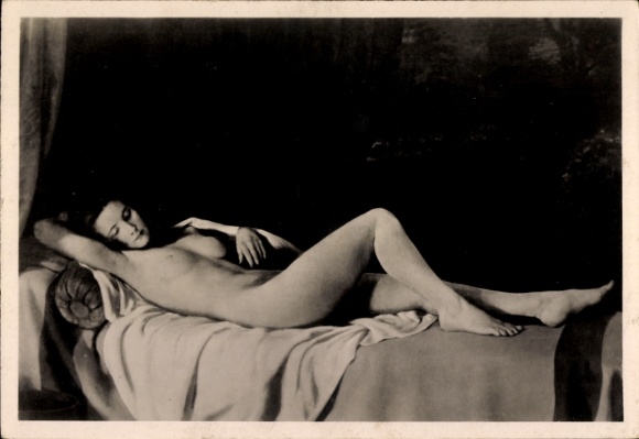 Artist Postcard Schult, Johann, The Resting Woman, Female Nude, HDK 410