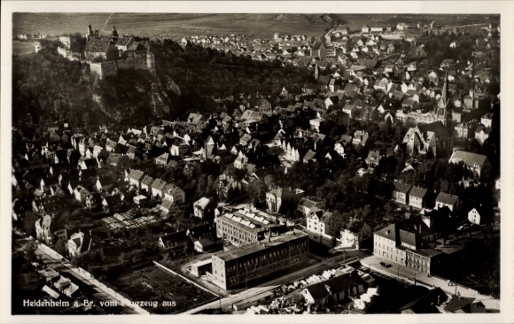 Postcard Heidenheim an der Brenz Württemberg, aerial photograph