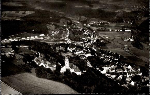 Ak Stühlingen im Schwarzwald Baden, Fliegeraufnahme