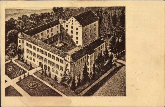 Artist PC Hochaltingen Fremdingen in the district of Donau Ries, view from the Franciscan monastery