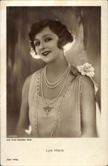 Postcard actress Lya Mara, portrait