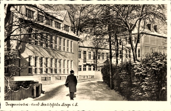 Ak Lage in Lippe, Technische en Bouwschool, Winter