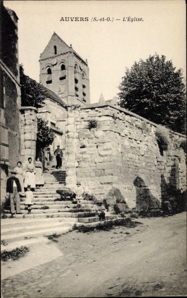 Ak Auvers sur Oise Val d'Oise, Kirche