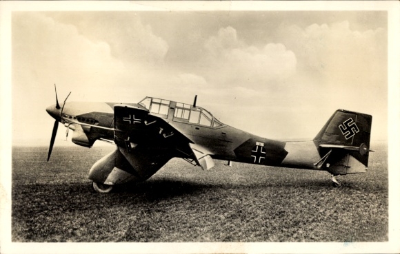 Ak Deutsche Luftwaffe, Flugzeug Junkers Ju87