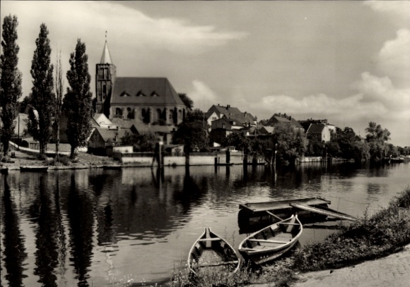 Ak Eisenhüttenstadt in Brandenburg, Am Oder Spree-Kanal