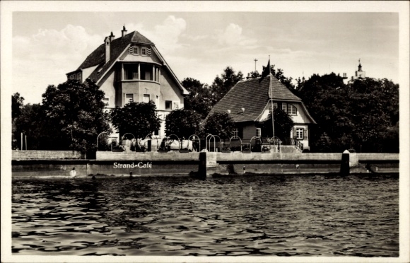 Ak Langenargen am Bodensee, Strand-Café
