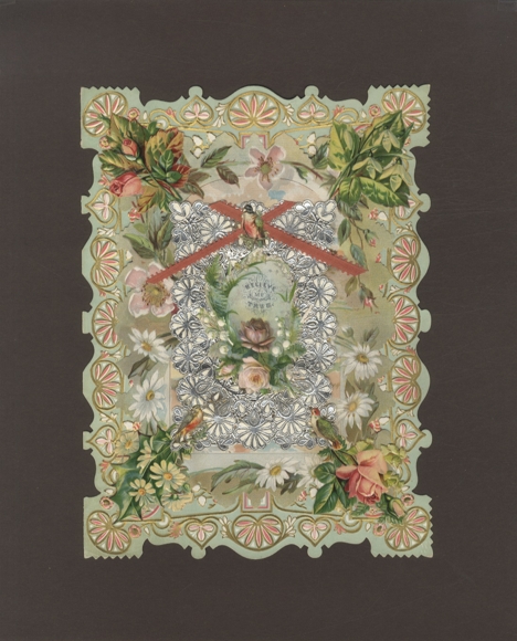 Wafer / backdrop / greeting card, flowers, approx. 25.5 x 18.5 cm