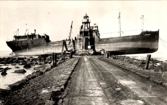 Postcard SS Spranker, Engelse kolenboot