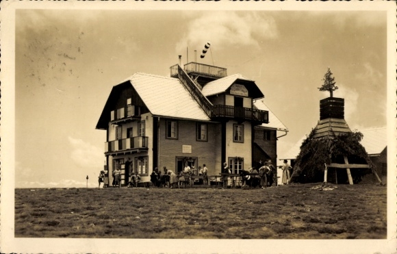 Postcard Upper Austria, Stifter's Gipfelhaus on the Görlitzen