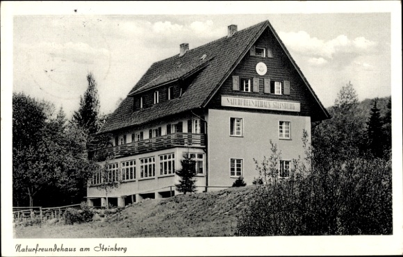 Postcard Hann. Münden in Lower Saxony, Nature Friends House at Steinberg, exterior view