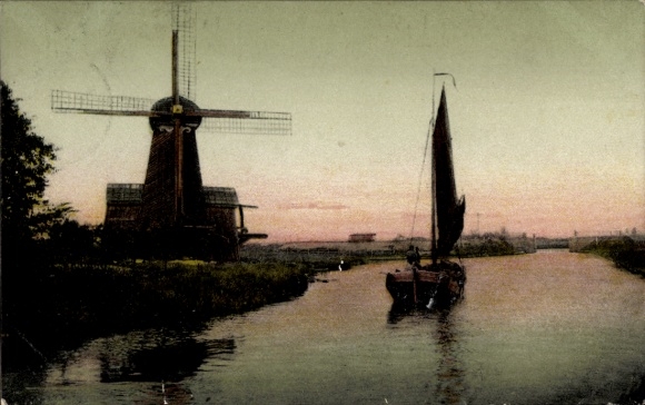 PC Buttforde Wittmund in East Frisia, a motif from East Frisia. At the Fehntjer Tief.