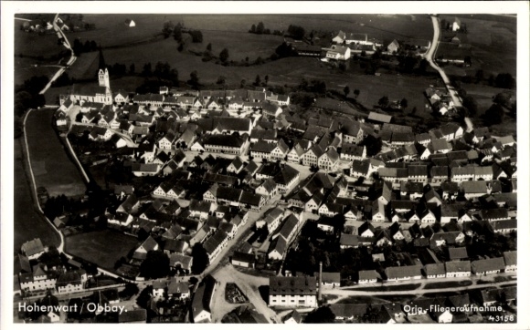 Ak Hohenwart (bij Schrobenhausen) in Opper-Beieren, luchtfoto