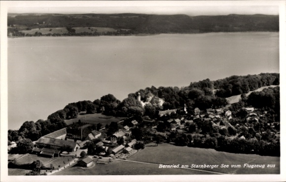 Postcard Bernried am Starnberger See Upper Bavaria, aerial photograph