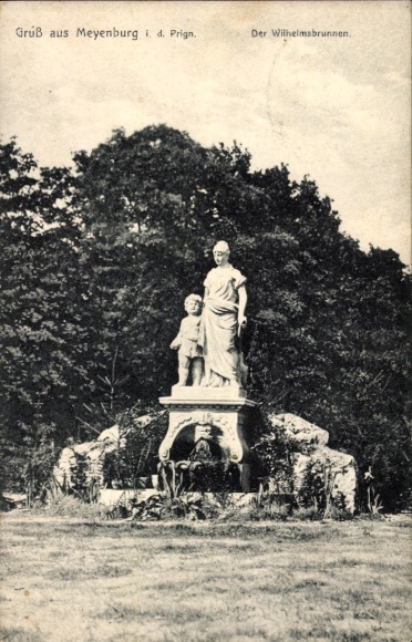 Postcard Meyenburg in the Prignitz, Wilhelmsbrunnen
