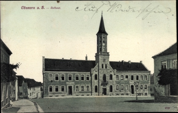 Ak Könnern Cönnern in Salzlandkreis, gemeentehuis
