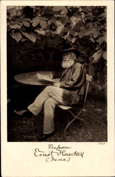 Postcard Professor Ernst Haeckel, doctor, zoologist