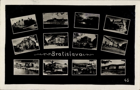 KP Pressburg Bratysława Słowacja, częściowy widok na miasto