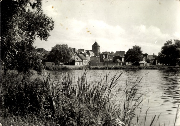 Postcard Grevesmühlen in Mecklenburg, Vielbecker See, town view