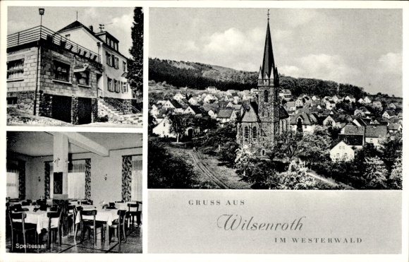 Postcard Wilsenroth Dornburg in the Westerwald Hesse, place, restaurant Haus Waldfrieden