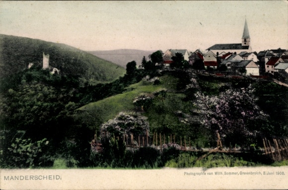 Ak Manderscheid in der Eifel, Fotografie von With, Sommer, Grevenbroich, Jahr 1908, Landschaft, G