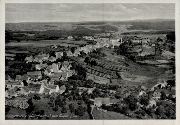 KP Absberg w środkowej Frankonii, zdjęcie lotnicze środkowej Frankonii, Schellhof