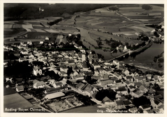 Ak Roding in der Oberpfalz, Fliegeraufnahme