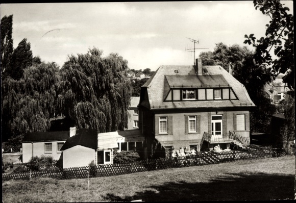 Postcard Reudnitz Mohlsdorf in Thuringia, pension house, garden