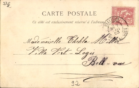 Postcard Bellevue Hauts de Seine, cable car