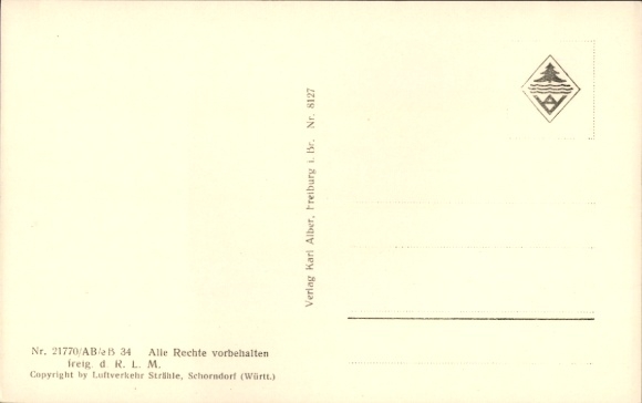 Postcard Blumenfeld Tengen in Baden, aerial photograph