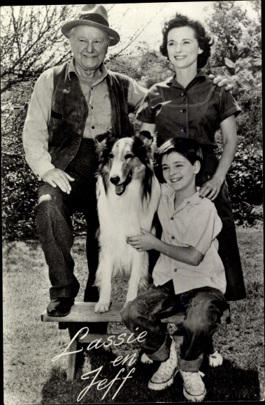 Postcard Actor, Actress, Lassie, Jeff
