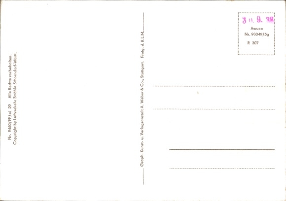 Postcard Singen Remchingen in Enzkreis, aerial photograph