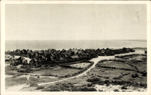 Ak Dakar Senegal, Dorfansicht, Fischerhäuser, Meer, Yoff, Dakar