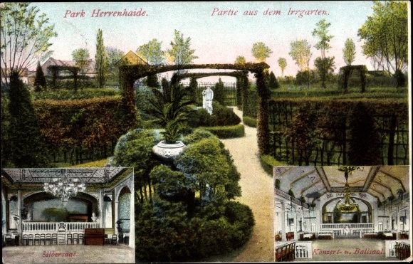 PC Herrenhaide Burgstädt in Saxony, Herrenhaide Park, part of the maze, silver hall