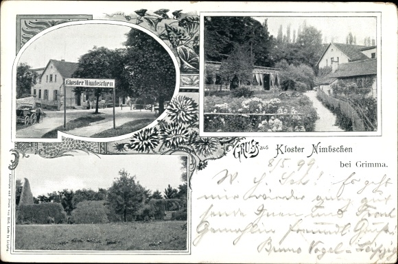 Ansichtkaart Nimbschen Böhlen Grimma in Saksen, Nimbschen klooster