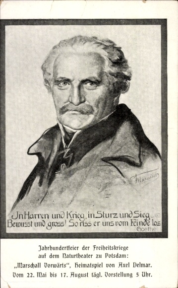 Künstler Ak Schauspieler Axel Delmar, Marschall Vorwärts