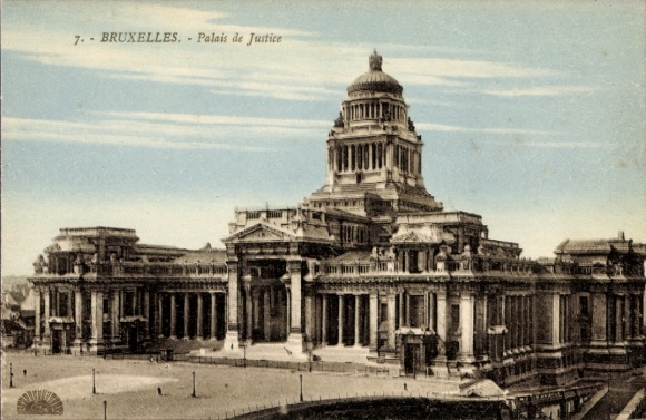 PC Brussels, Palais de Justice, colored, 7. BRUXELLES
