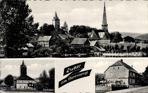 Postcard Lutter am Barenberge Lower Saxony, general view, domain, Kammerkrug