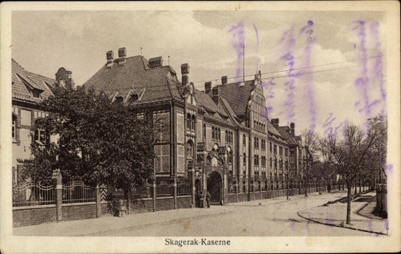 Postcard Baltijsk Pillau East Prussia, Skagerak Barracks