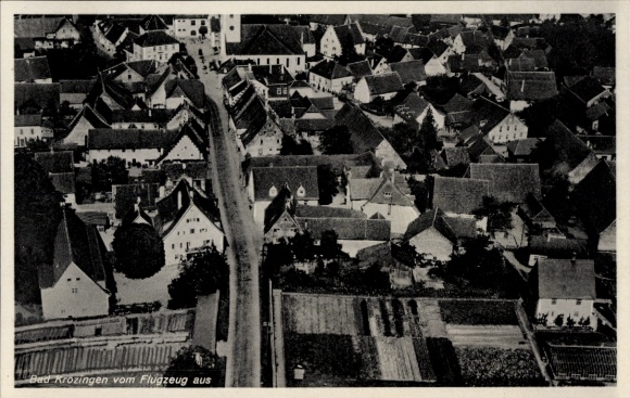 Postcard Bad Krozingen im Breisgau Schwarzwald, aerial photograph