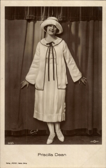 Postcard actress Priscilla Dean, portrait