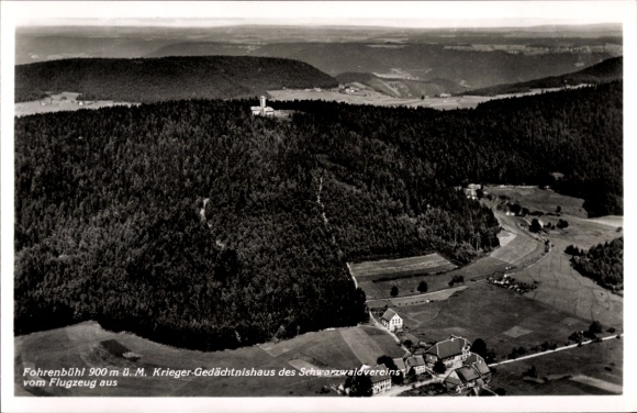 Ak Fohrenbühl Lauterbach im Schwarzwald, Fliegeraufnahme, Krieger-Gedächtnishaus