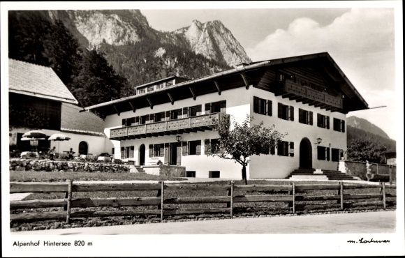 Postcard Ramsau in Berchtesgadener Land Upper Bavaria, Alpenhof Bartels on Hintersee