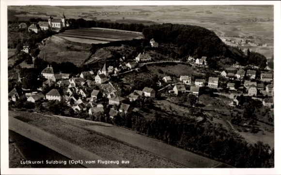 Postcard Sulzbürg Mühlhausen in der Oberpfalz, aerial photograph