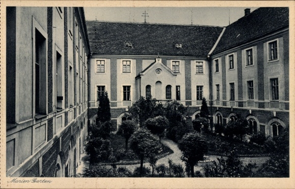 Postcard Zangberg in Upper Bavaria, Educational Institute St. Joseph of the Salesian Sisters, Mariengarten