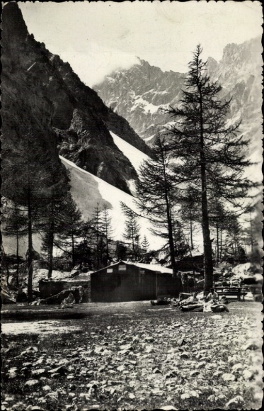 Postcard Pelvoux Hautes Alpes, Refuge Cezanne, Ecrins
